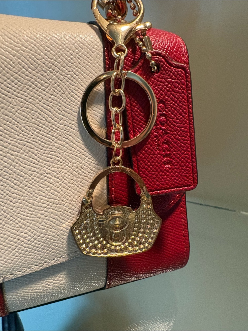 Red Crystal Bag Charm - Picture 2 of 3